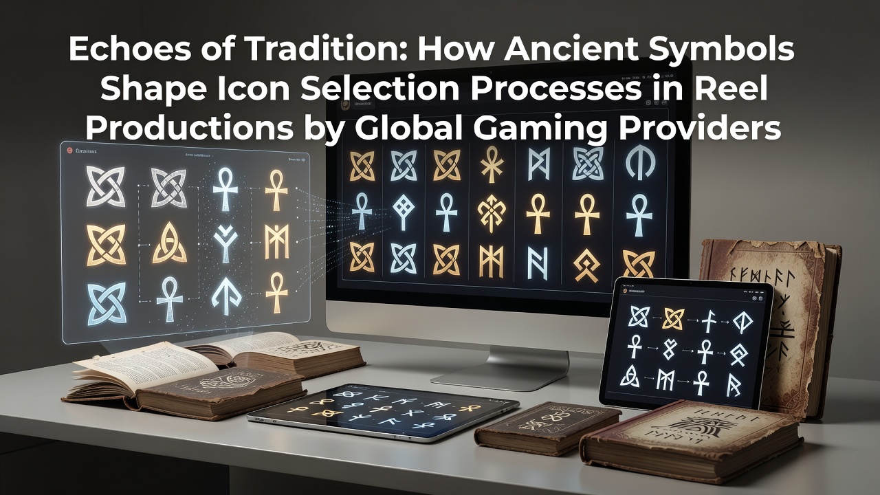 Ancient Egyptian symbols integrated into modern slot reel icons during production review