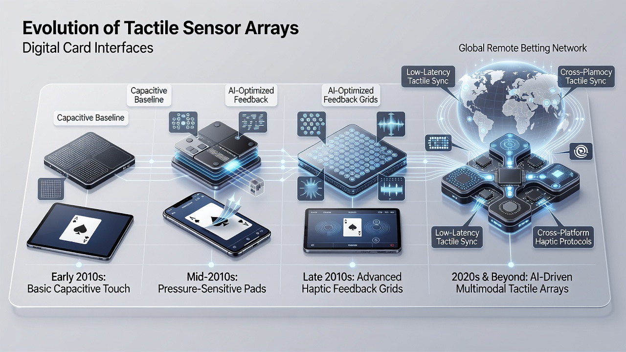 Modern tactile sensor array embedded in a remote betting tablet showing multi-point pressure mapping